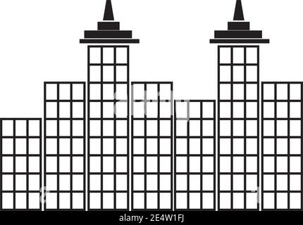 Building icon logo design inspiration vector template Stock Vector