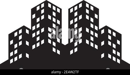 Building icon logo design inspiration vector template Stock Vector