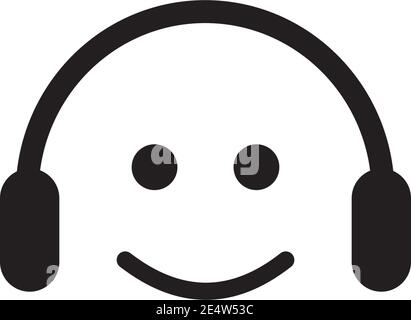 Call center customer care line icon logo design vector template Stock Vector