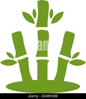 Bamboo tree icon logo design inspiration vector template Stock Vector