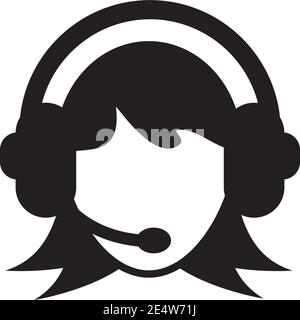 Call center customer care line icon logo design vector template Stock Vector