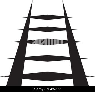 Ladder icon logo symbol design inspiration vector template illustration Stock Vector