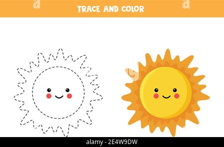 trace-and-color-cute-kawaii- ...