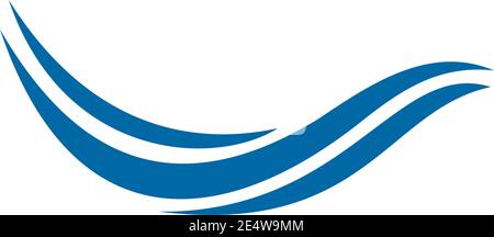 Wave icon logo design inspiration vector template Stock Vector