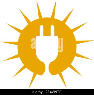 Solar energy logo design inspiraiton vector template Stock Vector