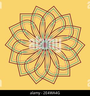 An abstract retro floral shape background image. Stock Vector