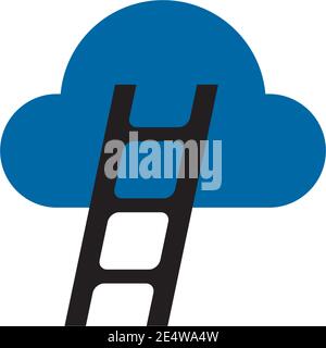Ladder icon logo symbol design inspiration vector template illustration Stock Vector