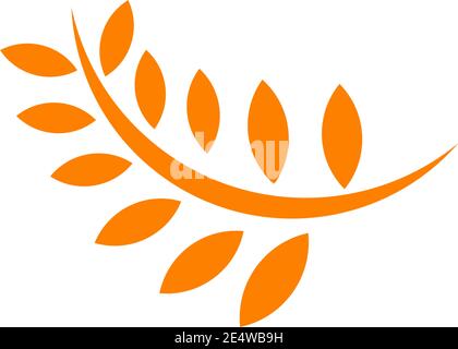Wheat flour agriculture logo design inspiration vector template Stock Vector