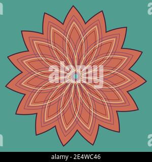 An abstract flower shape background image. Stock Vector