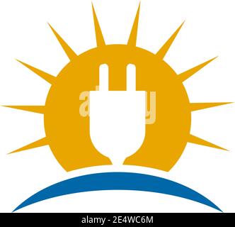 Solar energy logo design inspiraiton vector template Stock Vector