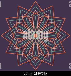 An abstract retro star shape background image. Stock Vector