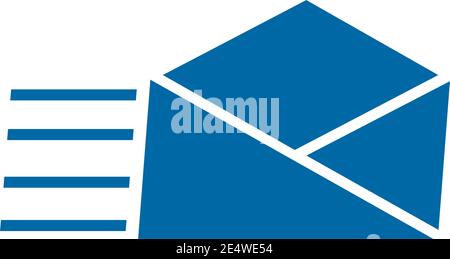 Mail letter icon logo design vector template Stock Vector