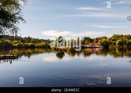 Lake Daylesford on a summer morning, Daylesford, Victoria, Australia Stock Photo