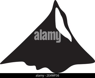 Mountain icon logo design vector illustration template Stock Vector