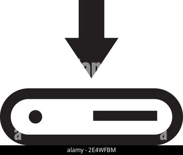 Download icon logo design vector illustration template Stock Vector