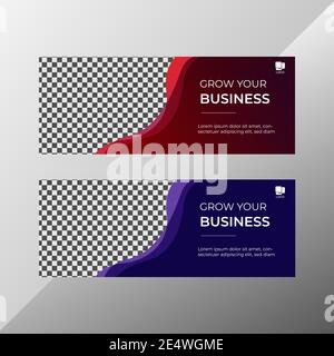 Social Media Cover Vector Template with modern gradient, unique shape and abstract design. EPS 10 customizable vector template Stock Vector