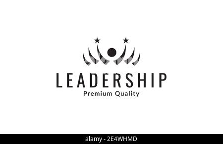 hand human with star leadership  logo symbol icon vector graphic design Stock Vector