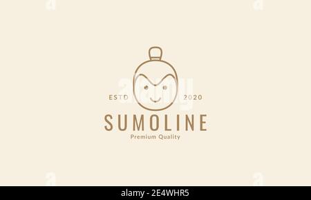 cute head sumo logo symbol icon vector graphic design Stock Vector