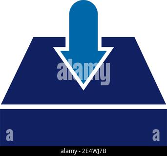 Download icon logo design vector illustration template Stock Vector