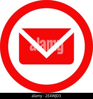 Mail letter icon logo design vector template Stock Vector