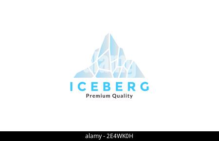 abstract iceberg simple logo symbol icon vector graphic design Stock Vector