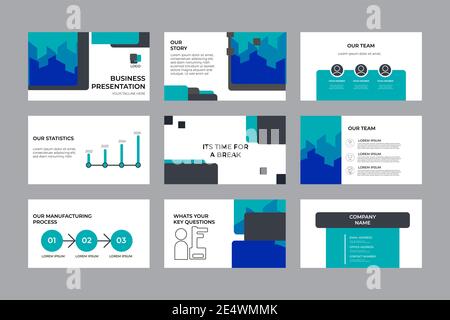 Company Investment Presentation. Business Pitch deck. Investment Presentation Vector Template Stock Vector
