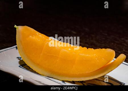 Close up shot of delicious melon at Taipei, Taiwan Stock Photo