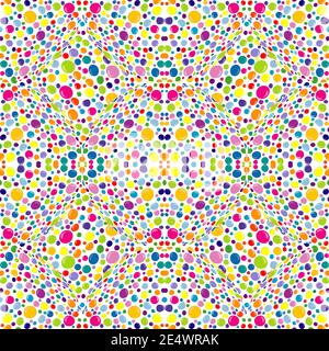 Abstract pattern with colored dots on white background Stock Vector