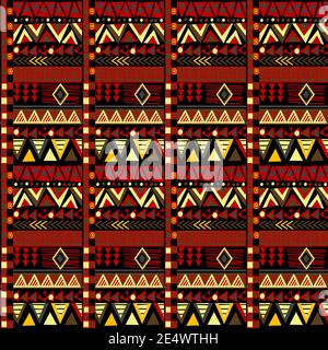 Ethnic african motifs geometrical pattern Stock Vector