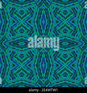 Geometric seamless pattern with circles and dots Stock Vector
