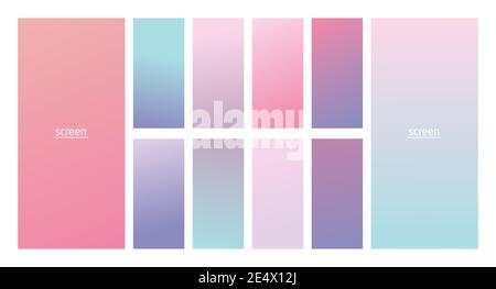 Soft pastel gradient smooth and vibrant color background set for devices,  pc and modern smartphone screen soft pastel color backgrounds vector ux and  Stock Vector Image & Art - Alamy