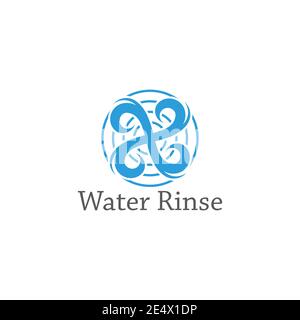 swirl water rinse motion circle symbol vector Stock Vector