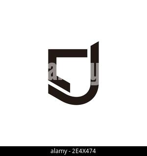 letter cj simple geometric line logo vector Stock Vector Image & Art ...