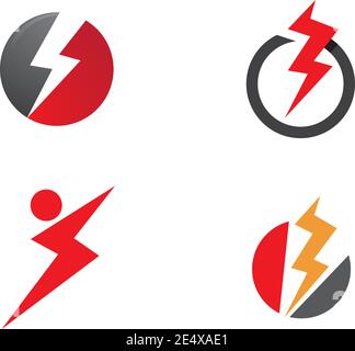 Lightning Logo Template vector icon illustration design Stock Vector