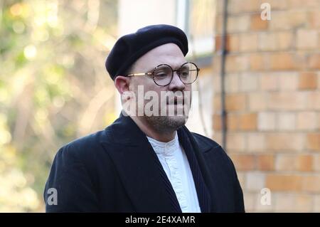 Singer Will Young arrives at St Pancras Coroner's Court, London, for the inquest into death of his twin brother Rupert Young, 41, who died after falling from a bridge in August 2020. Picture date: Monday January 25, 2021. Stock Photo