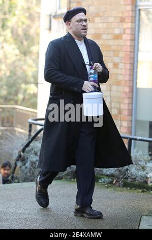 Singer Will Young arrives at St Pancras Coroner's Court, London, for the inquest into death of his twin brother Rupert Young, 41, who died after falling from a bridge in August 2020. Picture date: Monday January 25, 2021. Stock Photo
