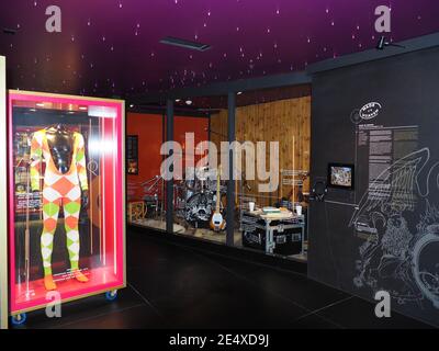 Musical Instruments Queen Musical instruments of group Queen in Montreux city, Switzerland Stock ...