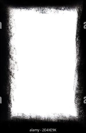 Black and white grunge border Stock Photo