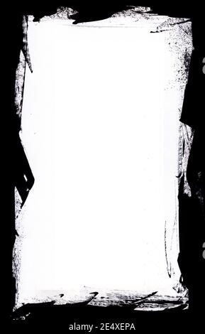 Black and white grunge border Stock Photo