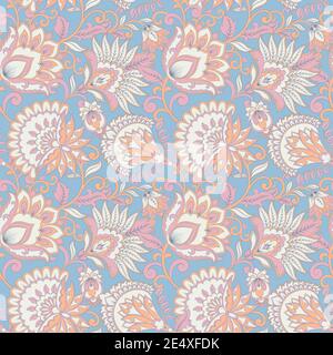 Vector Damask style seamless floral pattern Stock Vector