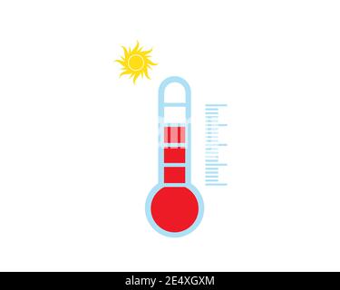 Thermometer Icon on a white back Stock Vector