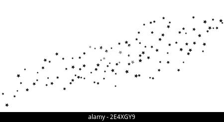 Stars on a white background. Black star shooting with an elegant star.Meteoroid, comet, asteroid, stars. Stock Vector