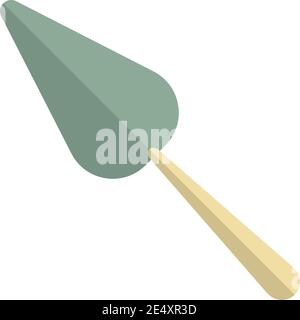 Kitchen spatula, cake server icon, flat vector isolated illustration. Kitchen utensils. Stock Vector