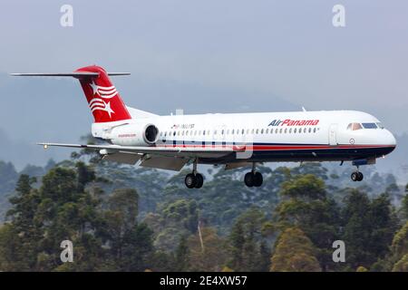 Medellin, Colombia – January 25, 2019: Air Panama Fokker 100 airplane at Medellin airport (MDE) in Colombia. Stock Photo