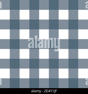 Blue gingham seamless vector pattern. Texture squares for plaid, tartan tablecloths, clothes, shirts, dresses, paper, bedding, blankets, quilts Stock Vector