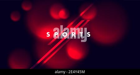 Dynamic composition for sport magazin cover or fitness club or competition advertising poster with red clouds of dust and straight lines Stock Vector
