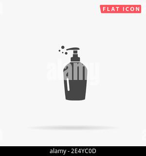 Hand Liquid Soap flat vector icon. Hand drawn style design illustrations. Stock Vector