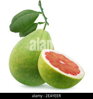 Pomelo or grape fruit isolated on white background Stock Photo