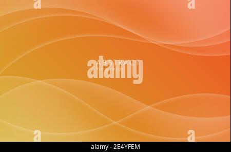 Abstract orange background, random waves forming trensparent shapes Stock Vector