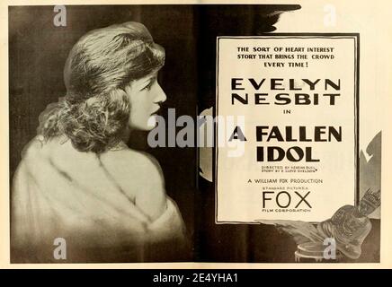 Advertisement in Moving Picture World for the film A Fallen Idol (1919) with Evelyn Nesbit Stock Photo